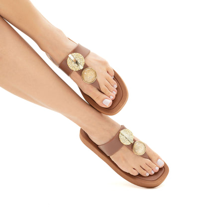 Papete Feminina Caramelo Dione mivya