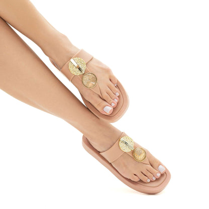 Papete Feminina Nude Dione mivya